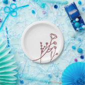 ワイルドフラワー紙プレートダスティバラ ペーパープレート (パーティー)