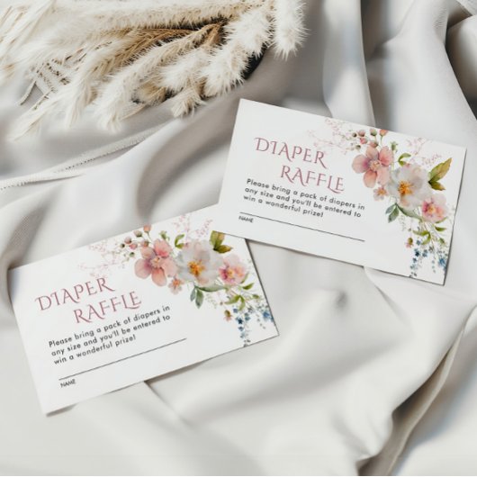 ワイルドフラワー素朴おむつラッフルエンクロージャカード エンクロージャーカード