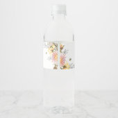 ワイルドフラワー素朴とビーブライダルシャワー ペットボトルラベル (裏面)