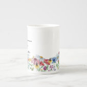 ワイルドフラワー素朴による名縁ど前の定義 ボーンチャイナマグカップ (正面)