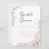 ワイルドフラワー素朴のブライダルシャワーへの招待 招待状 (正面)
