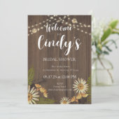ワイルドフラワー素朴のブライダルシャワーへの招待 招待状 (スタンド正面)