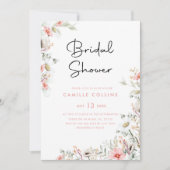 ワイルドフラワー素朴のブライダルシャワーへの招待 招待状 (正面)