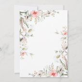 ワイルドフラワー素朴のブライダルシャワーへの招待 招待状 (裏面)