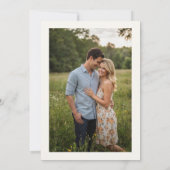 ワイルドフラワー素朴の写真結婚招待状 招待状 (裏面)