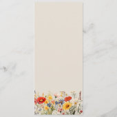 ワイルドフラワー素朴の国のフローラのメ結婚ニュー 招待状 (裏面)