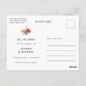 ワイルドフラワー素朴の国のフローラ日付の保存 ポストカード (裏面)