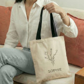 ワイルドフラワー素朴の花嫁の名前トートバッグ トートバッグ