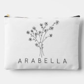 ワイルドフラワー素朴の花嫁付き女性の名前 アクセサリーポーチ (正面)