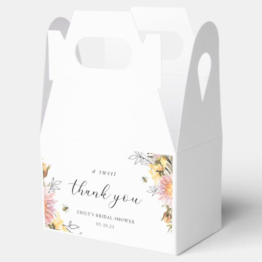 ワイルドフラワー素朴ア甘い感謝ブライダルシャワー フェイバーボックス (オープン)