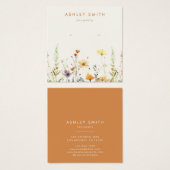 ワイルドフラワー素朴イヤリング表示カード (正面&裏面)