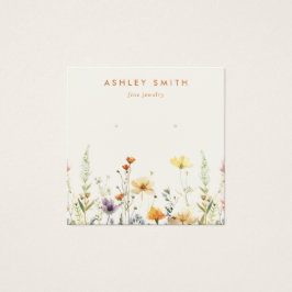 ワイルドフラワー素朴イヤリング表示カード
