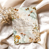 ワイルドフラワー素朴ウォーターの色結婚の セーブザデート