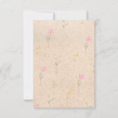 ワイルドフラワー素朴ウォーターの色RSVP 招待状 (裏面)