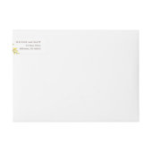 ワイルドフラワー素朴ウォーター色のリース結婚ズ ラップアラウンドラベル (正面)