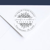 ワイルドフラワー素朴カップル結婚した差出人住所 ラバースタンプ