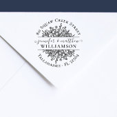 ワイルドフラワー素朴カップル結婚した差出人住所 ラバースタンプ