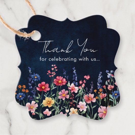 ワイルドフラワー素朴カントリーボホフローラありがとうございました フェイバータグ (正面)