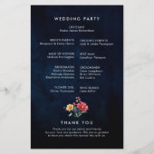 ワイルドフラワー素朴カントリーボホ結婚式 プログラム (裏面)