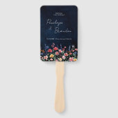 ワイルドフラワー素朴カントリーボホ結婚式 プログラム ハンドファン (正面)