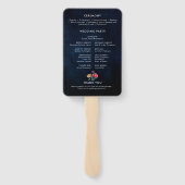 ワイルドフラワー素朴カントリーボホ結婚式 プログラム ハンドファン (裏面)