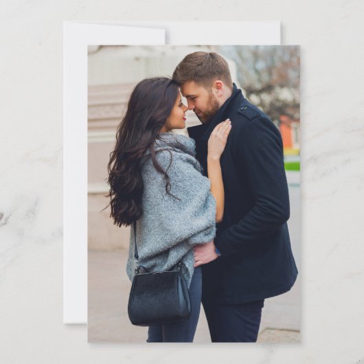 ワイルドフラワー素朴カントリーBohoシックなフォトズ結婚ーズ 招待状 (裏面)