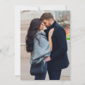 ワイルドフラワー素朴カントリーBohoフローラネイビー写真 セーブザデート (裏面)