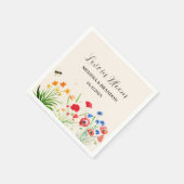 ワイルドフラワー素朴ガーデン春ウォーターカラー結婚ズ スタンダードカクテルナプキン (角)