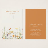 ワイルドフラワー素朴キーチェーン表示カード (正面&裏面)