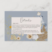 ワイルドフラワー素朴グモノグラムダスティブルー詳細 エンクロージャーカード (正面)