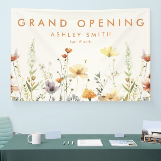 ワイルドフラワー素朴グランドオープン 横断幕 (トレードショー)
