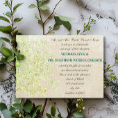 ワイルドフラワー素朴グリーンイエロークイーンズレース 招待状