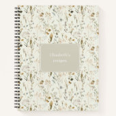 ワイルドフラワー素朴コテージコアレシピ ノートブック (正面)