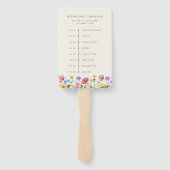 ワイルドフラワー素朴シックフローラのタイムラ結婚イン ハンドファン (裏面)