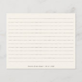 ワイルドフラワー素朴シックフローラブライダルシャワーレシピ (裏面)