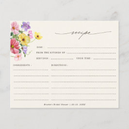 ワイルドフラワー素朴シックフローラブライダルシャワーレシピ