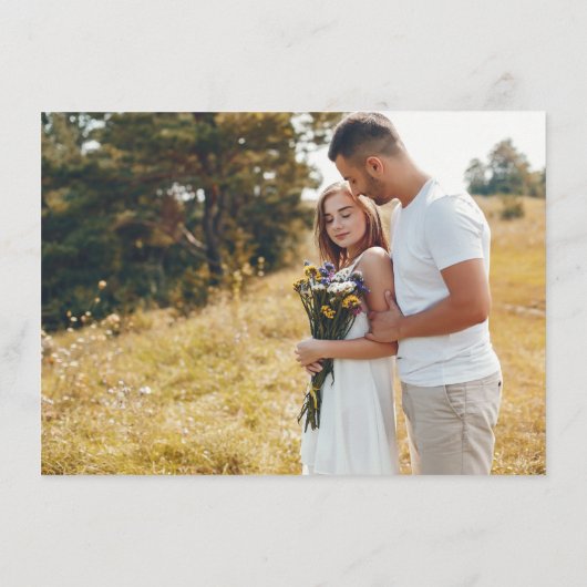 ワイルドフラワー素朴シックフローラボホカントリーウェディング エンクロージャーカード (裏面)