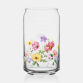 ワイルドフラワー素朴シックフローラボホカントリーウェディング ガラス缶 (裏面)