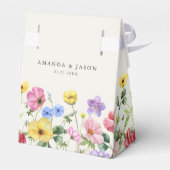 ワイルドフラワー素朴シックフローラボホカントリーウェディング フェイバーボックス (裏面サイド)