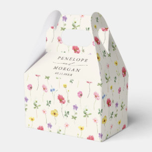 ワイルドフラワー素朴シックフローラボホカントリーウェディング フェイバーボックス