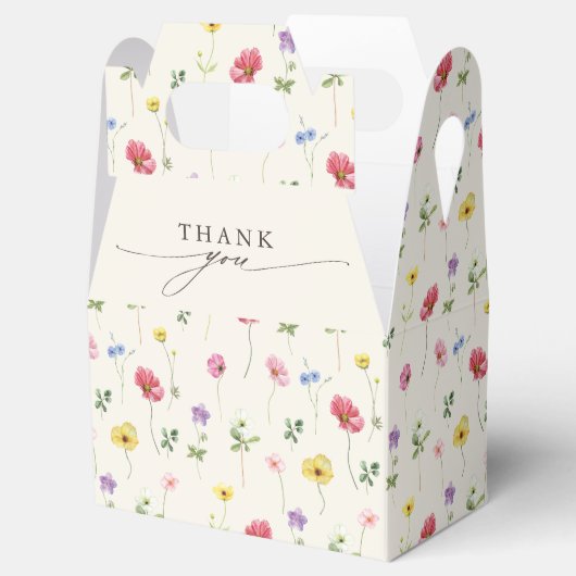 ワイルドフラワー素朴シックフローラボホカントリーウェディング フェイバーボックス (オープン)