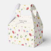 ワイルドフラワー素朴シックフローラボホカントリーウェディング フェイバーボックス (正面サイド)