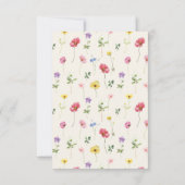 ワイルドフラワー素朴シックフローラボホブライダルシャワー サンキューカード (裏面)