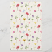 ワイルドフラワー素朴シックフローラボホ結婚さんのメニュー (裏面)