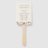 ワイルドフラワー素朴シックフローラボホ結婚式 プログラム ハンドファン (裏面)