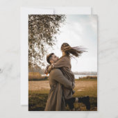 ワイルドフラワー素朴シックフローラ写真保存日時 セーブザデート (裏面)