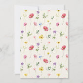 ワイルドフラワー素朴シックボホフローラ詳細結婚ズ 招待状 (裏面)