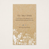 ワイルドフラワー素朴ズイヤリングディスプレイカード (裏面)