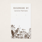 ワイルドフラワー素朴ズイヤリングディスプレイカード (正面)