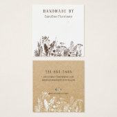 ワイルドフラワー素朴ズイヤリングディスプレイカード (正面&裏面)